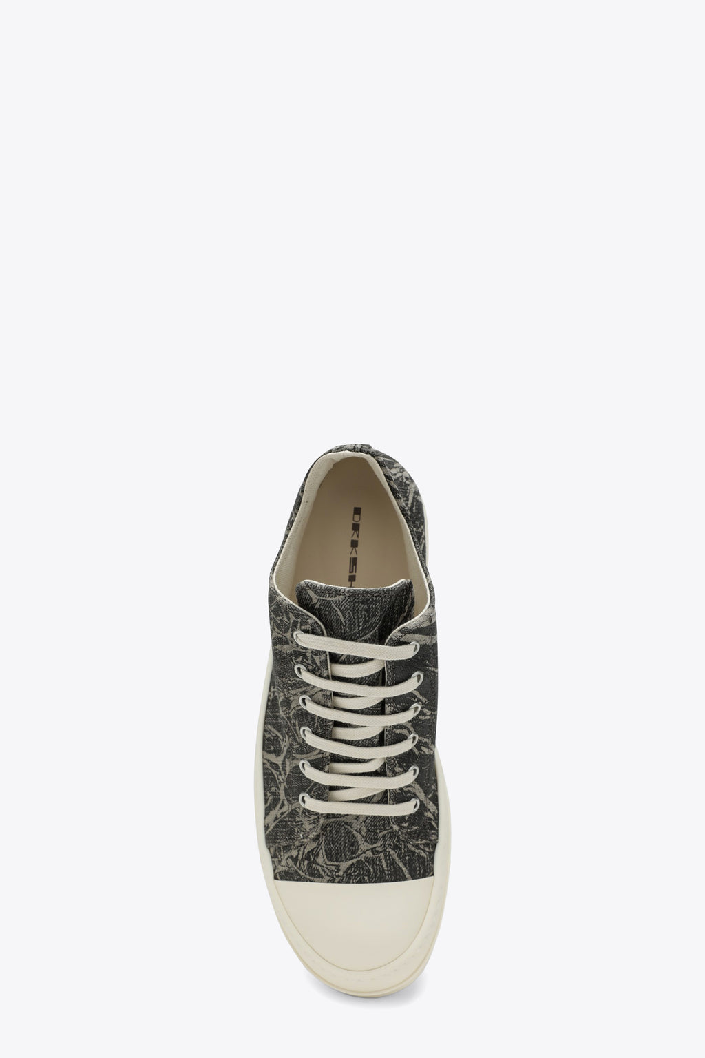 alt-image__Sneaker-bassa-nera-in-denim-cerato-con-lacci---Low-Sneaks