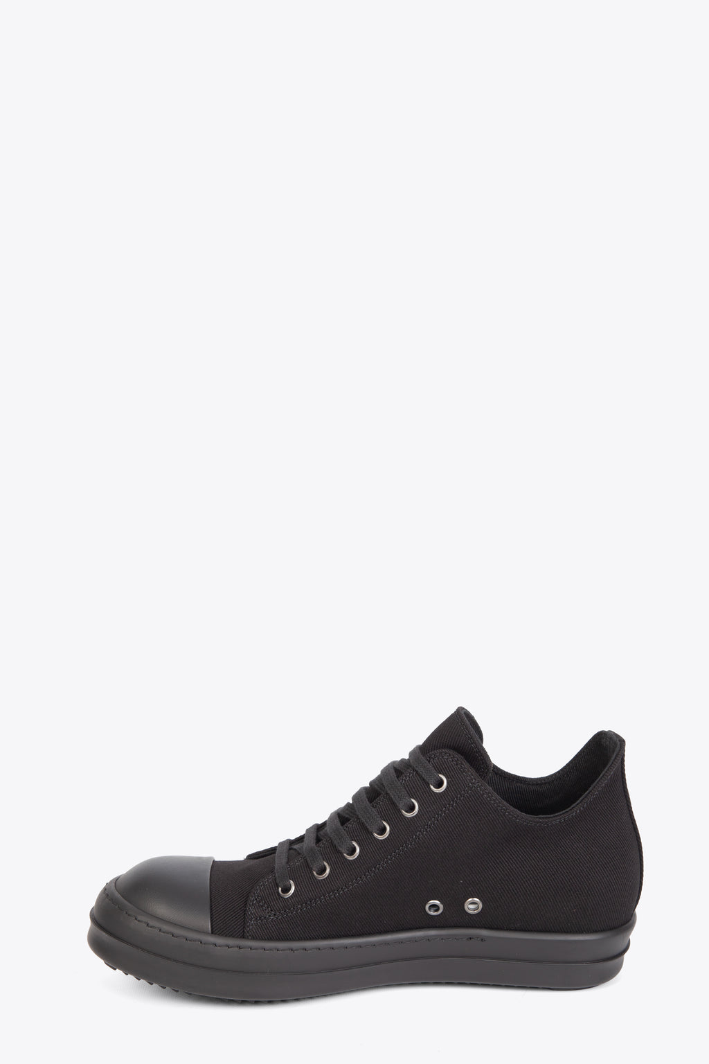 alt-image__Sneaker-bassa-nera-in-denim-con-suola-nera---Low-Sneaks