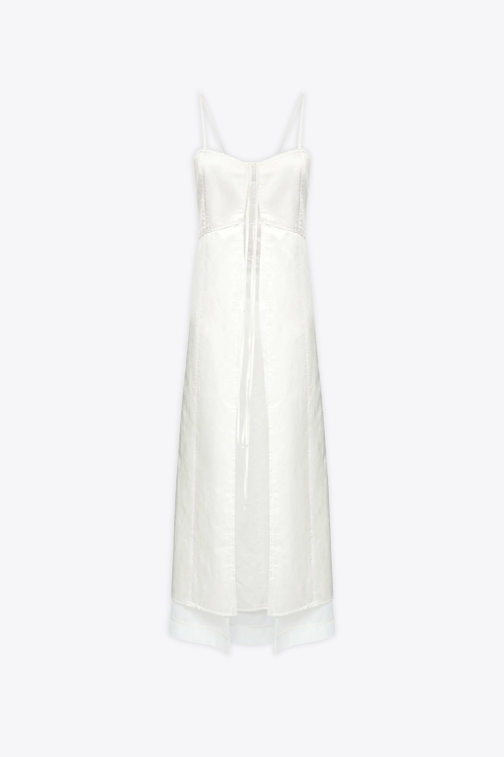 alt-image__Abito-bianco-lungo-in-satin-e-cotone-con-apertura-frontale