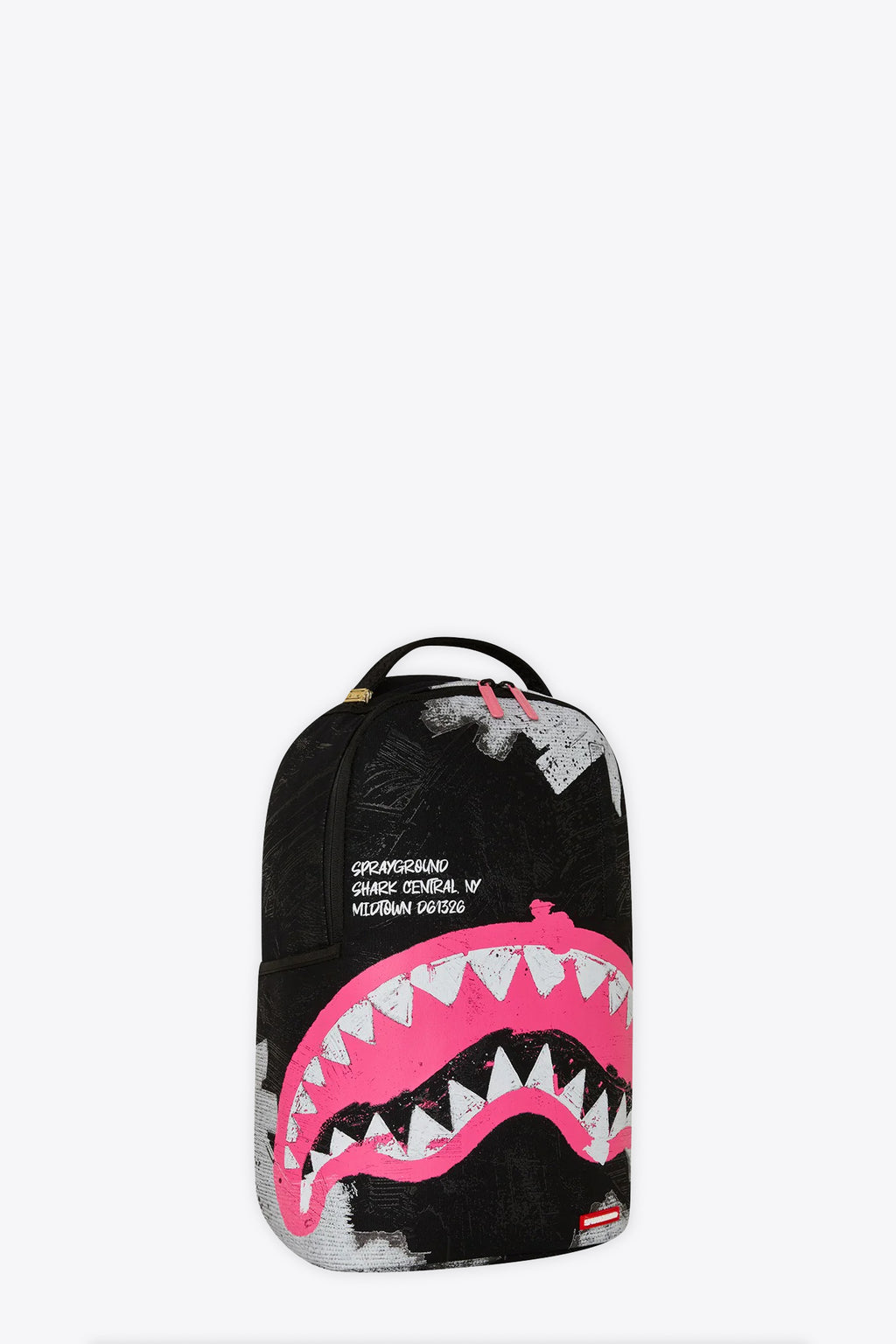 alt-image__Zaino-nero-in-canvas-con-bocca-shark-rosa---Shark-Central-Sorbet-Hand-Paintaed-Dlx-cotton-Backpack