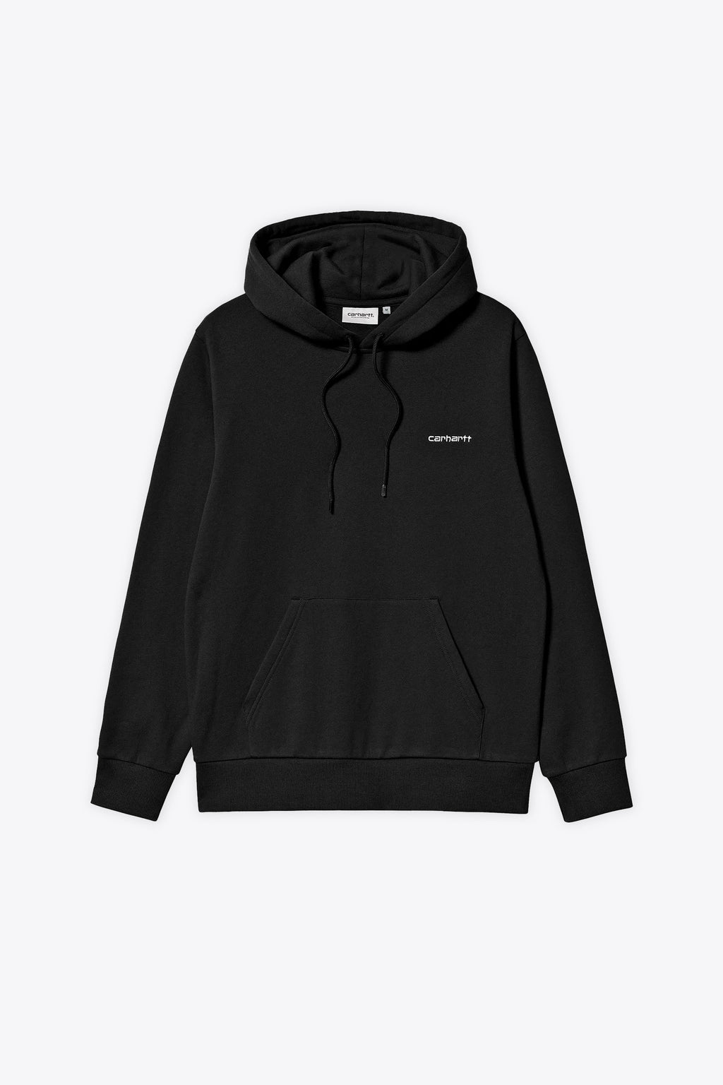 alt-image__Felpa-nera-con-cappuccio-e-logo-ricamato-al-petto---Hooded-Script-Embroidery-Sweatshirt