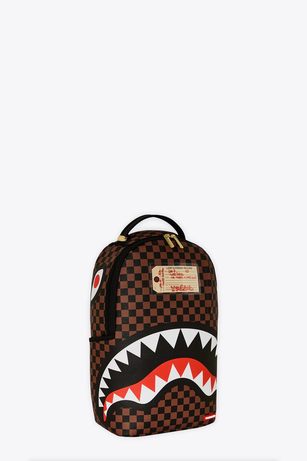 alt-image__Zaino-in-pvc-marrone-e-nero-a-scacchi---Sharks-In-Paris-Lost-&-Found-Backpack