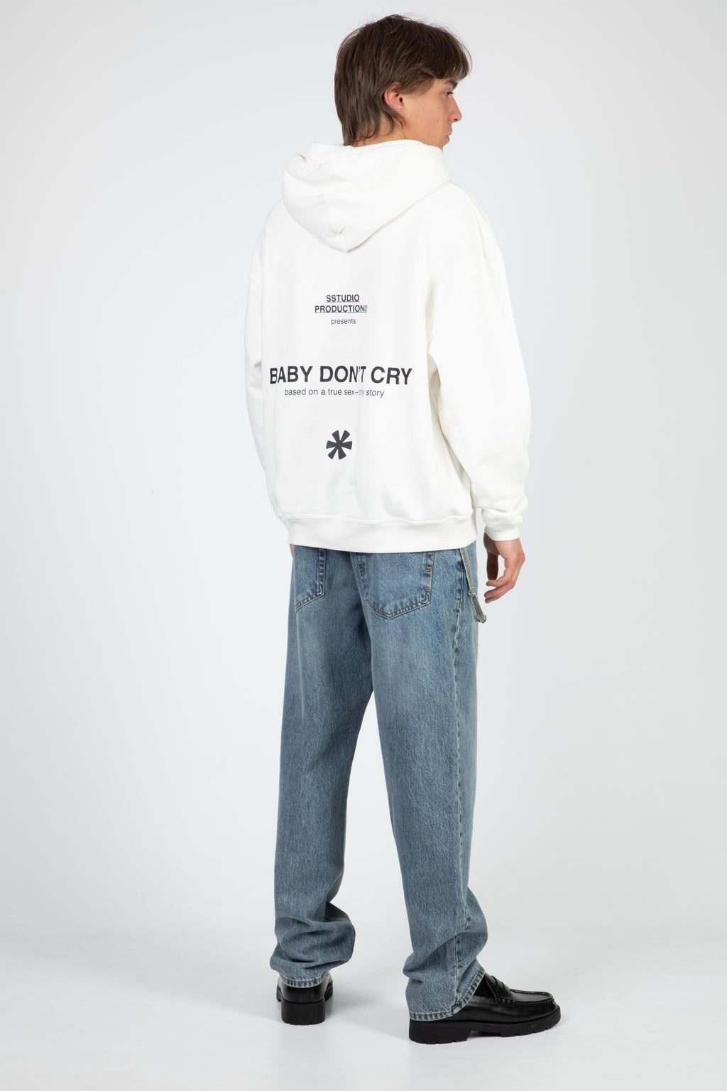 alt-image__Felpa-in-cotone-panna-con-cappuccio-e-stampa-sul-retro---Baby-Retro-Hoodie