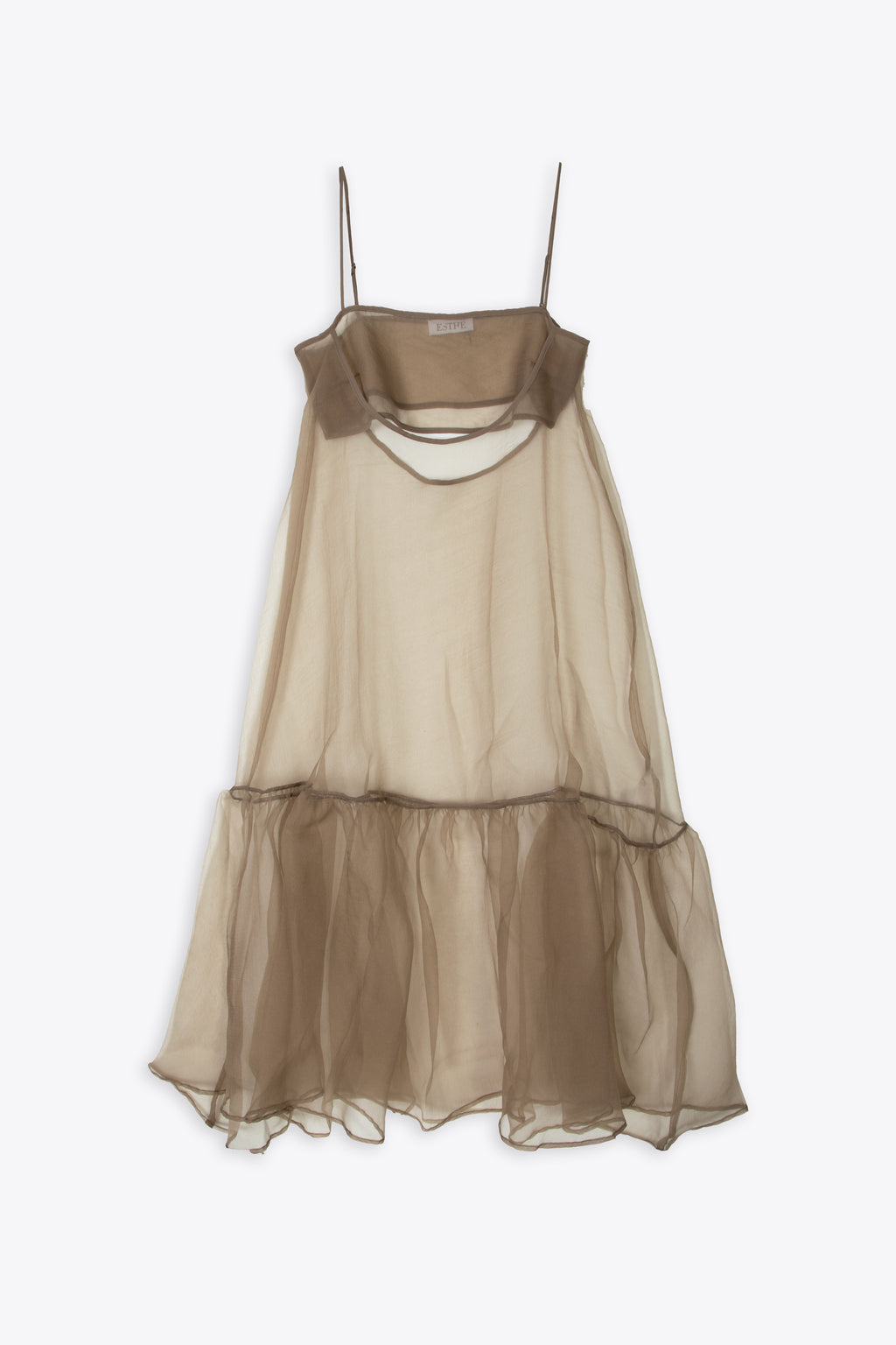 alt-image__Abito-in-organza-marrone-con-dettaglio-cut-out---Cut-Out-Organza-Dress