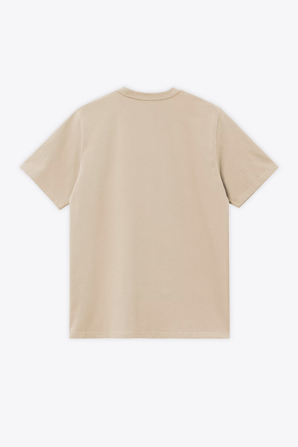 alt-image__T-shirt-beige-in-cotone-con-logo-ricamato-al-petto---S/S-Script-Embroidery-T-Shirt