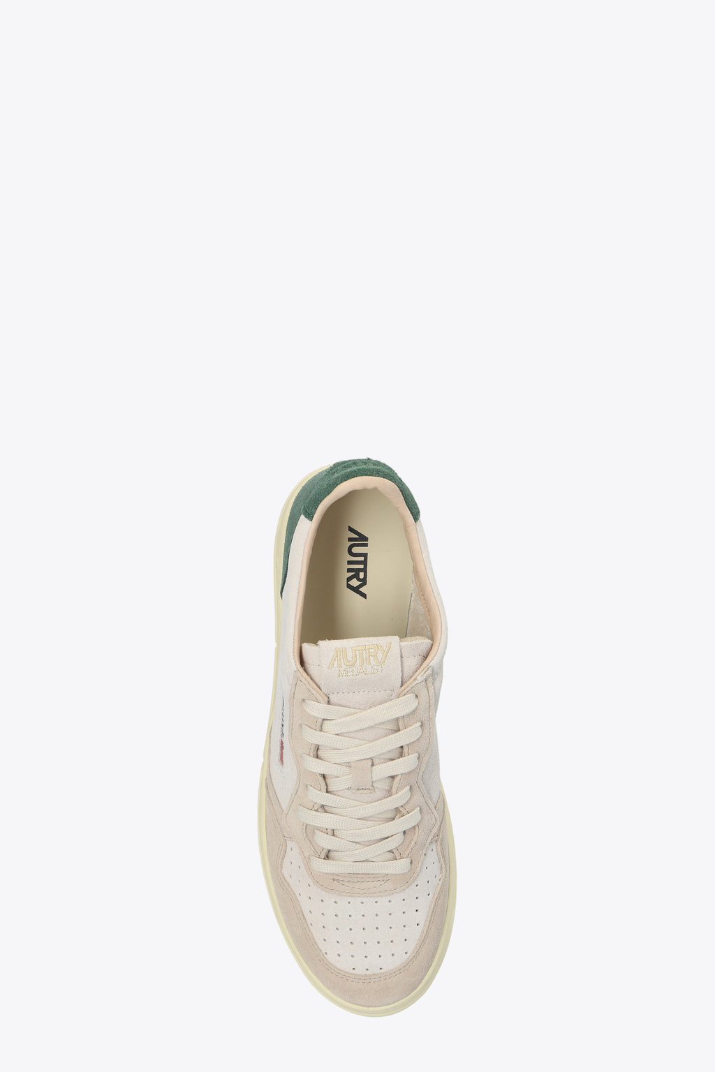 alt-image__Sneaker-bassa-in-suede-panna,-beige-e-verde---Medalist-Low