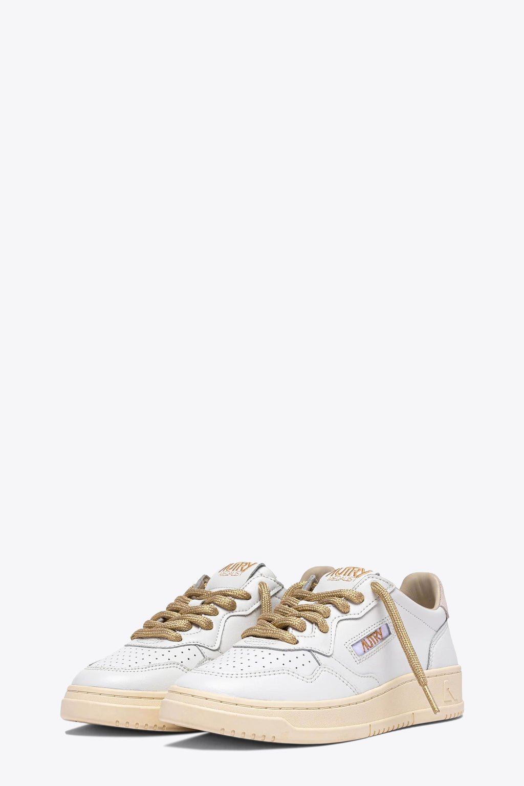 alt-image__Sneaker-bassa-in-pelle-bianca-con-lacci-lurex-oro---Medalist-Low