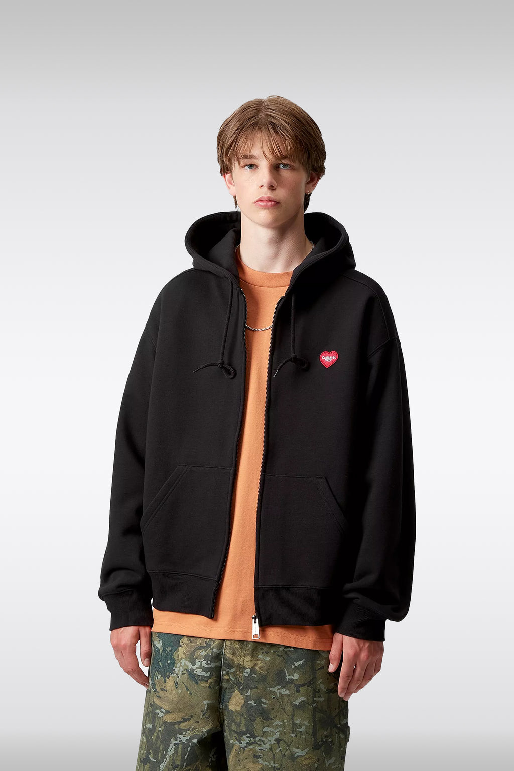 alt-image__Felpa-nera-con-cappuccio-e-zip---Hooded-Heart-II-Hartt-Sweat-Jacket