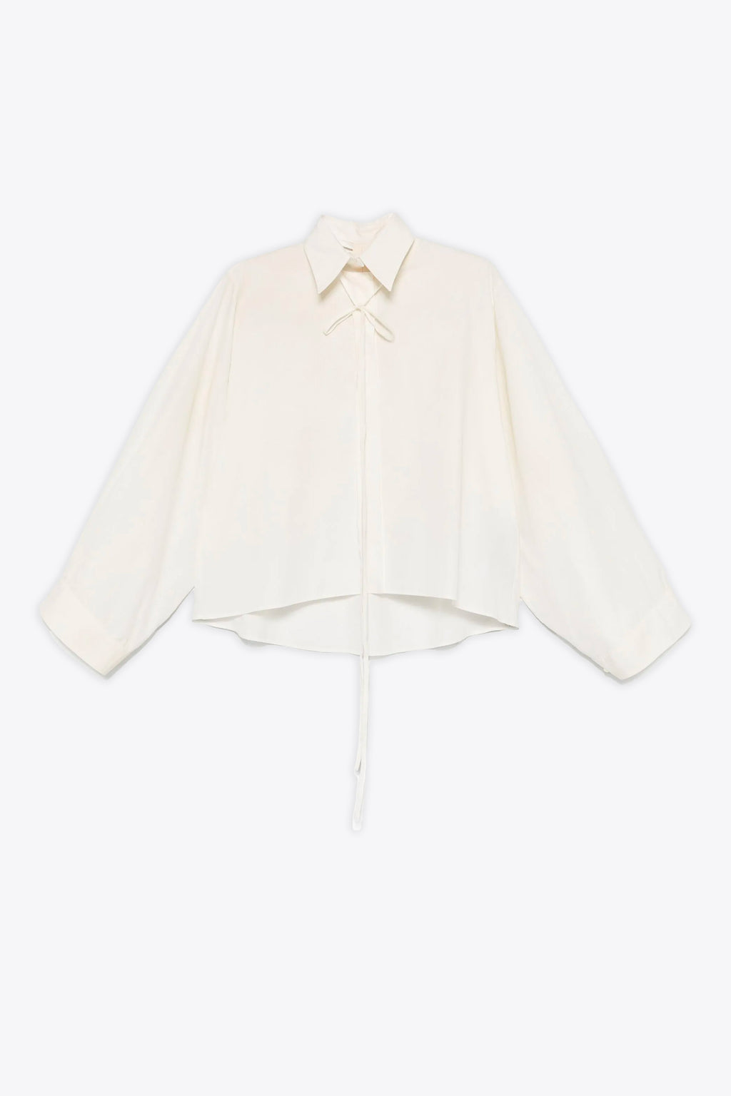 alt-image__Camicia-boxy-fit-bianca-in-cotone-con-collo-staccabile