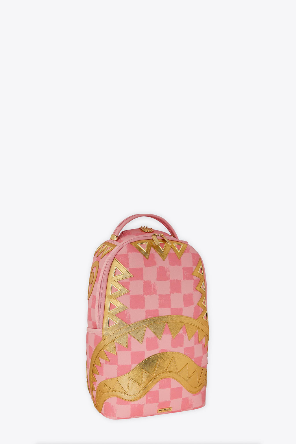 alt-image__Zaino-in-pvc-rosa-a-scacchi-con-dettagli-oro---Ai-Pink-Smudge-Dlxsf-Backpack