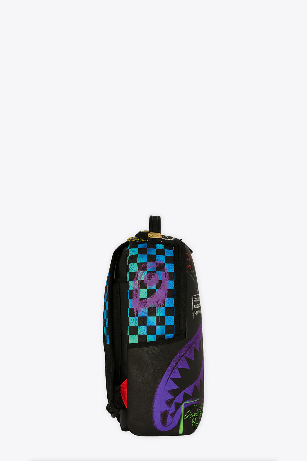 alt-image__Zaino-in-pvc-nero-con-stencil-multicolor-stampati---Shark-Central-Stencils-Black-Dlxsv-Backpack