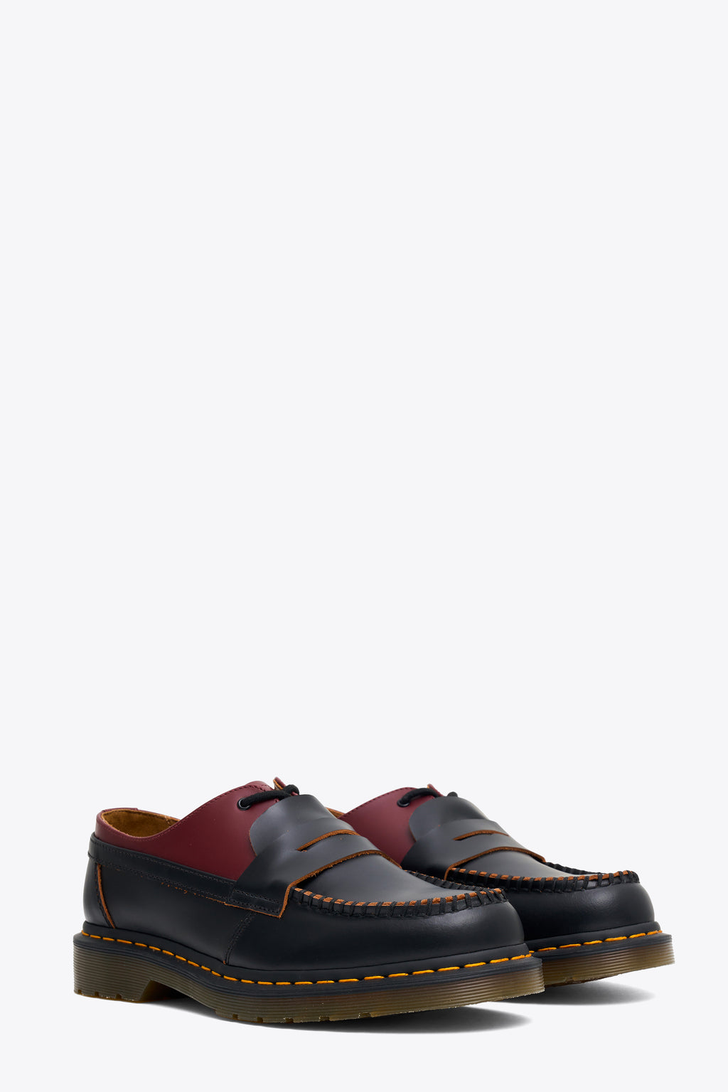 alt-image__Black-and-burgundy-leather-loafer-in-collaboration-with-Dr.-Martens