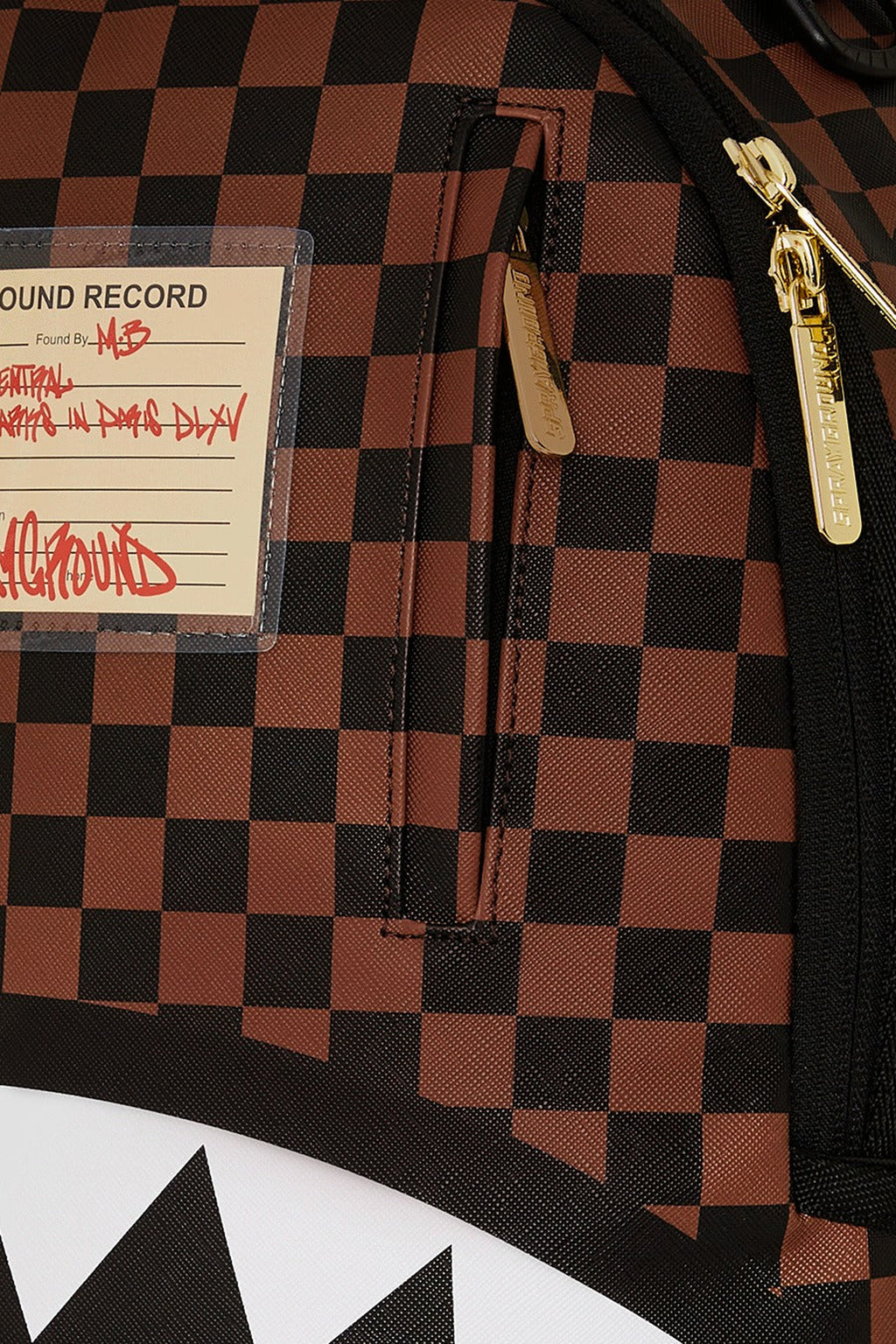 alt-image__Zaino-in-pvc-marrone-e-nero-a-scacchi---Sharks-In-Paris-Lost-&-Found-Backpack