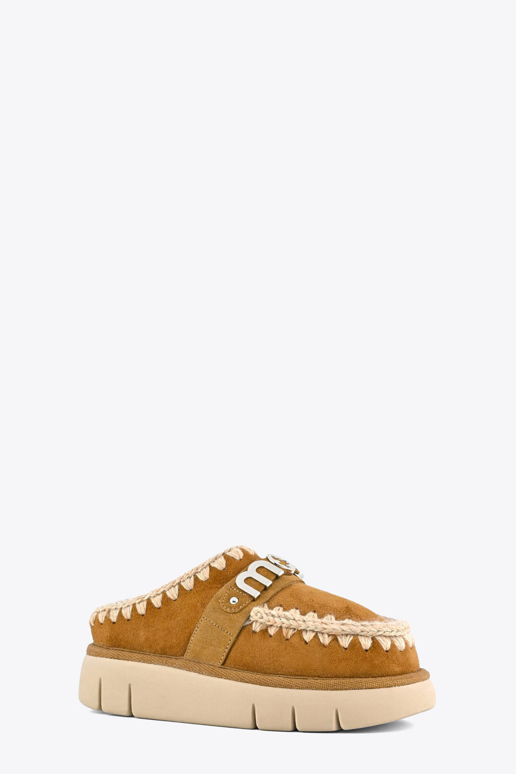 alt-image__Sabot-in-montone-color-cammello-con-logo-in-metallo---Bounce-Clog-Metal-Logo