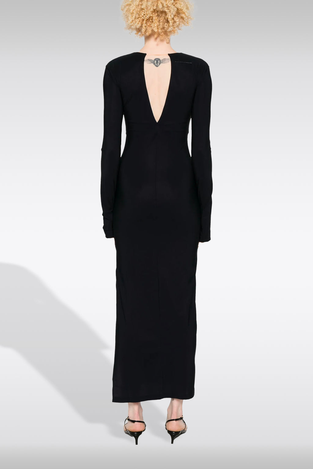 alt-image__Black-stretch-jersey-long-dress-with-V-neck-and-long-sleeves-