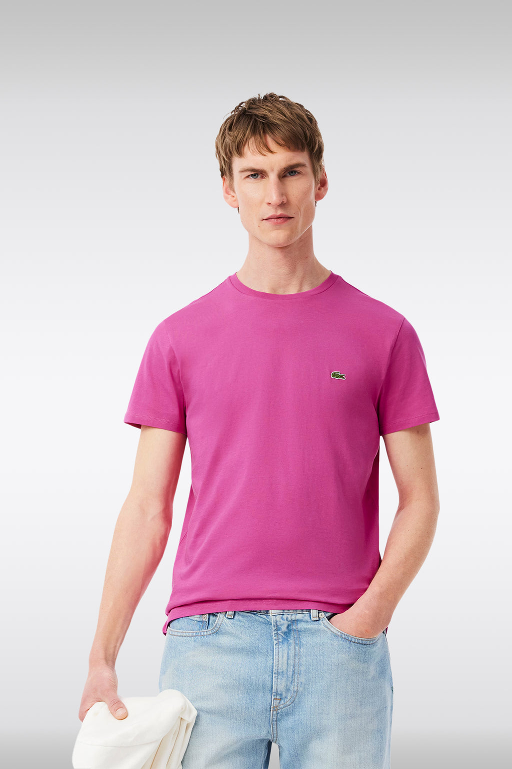 alt-image__Fuchsia-Pima-cotton-t-shirt-with-logo-embroidery
