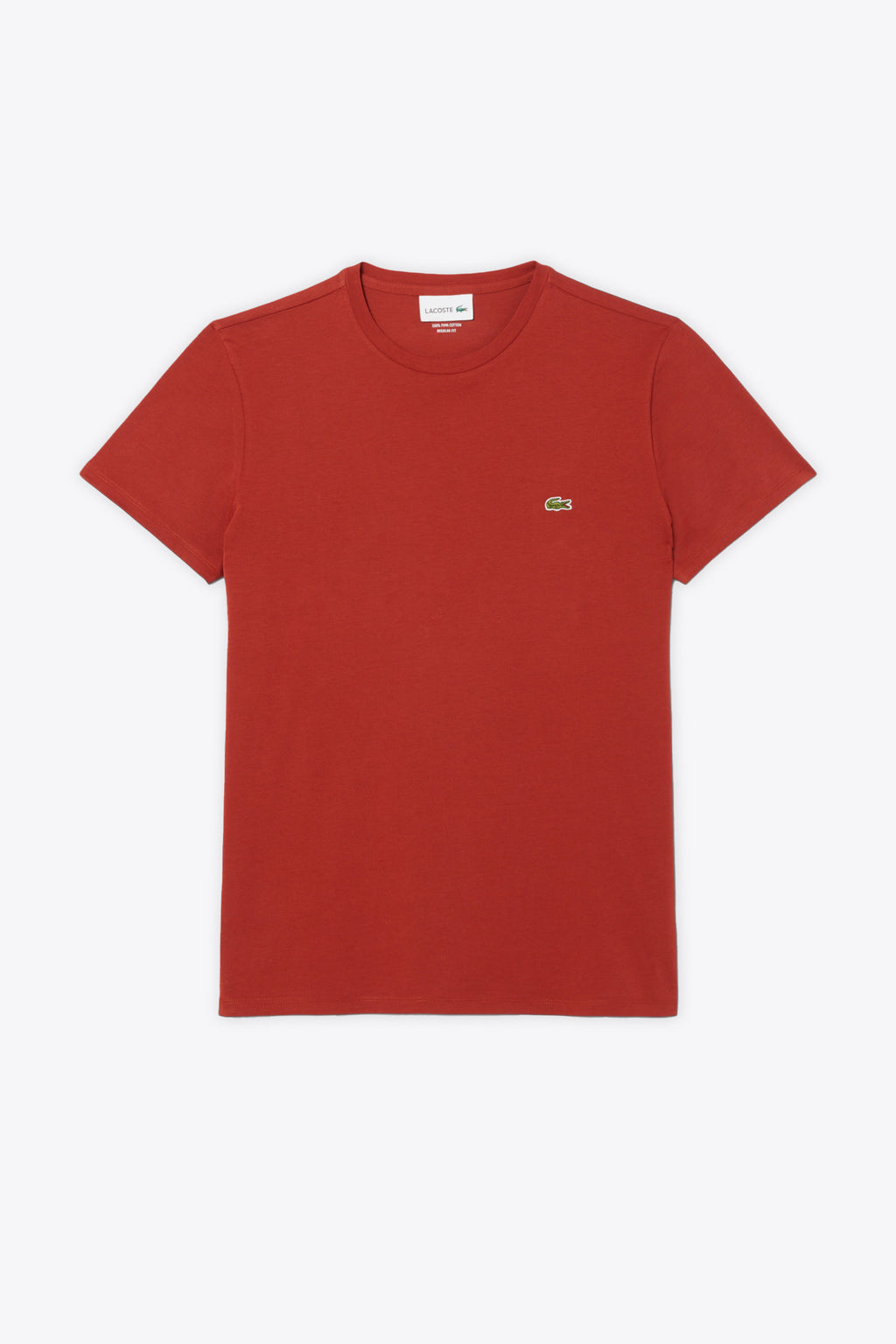 alt-image__T-shirt-in-cotone-Pima-rosso-ruggine-con-logo-al-petto