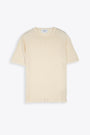 T-shirt in misto lino color crema 