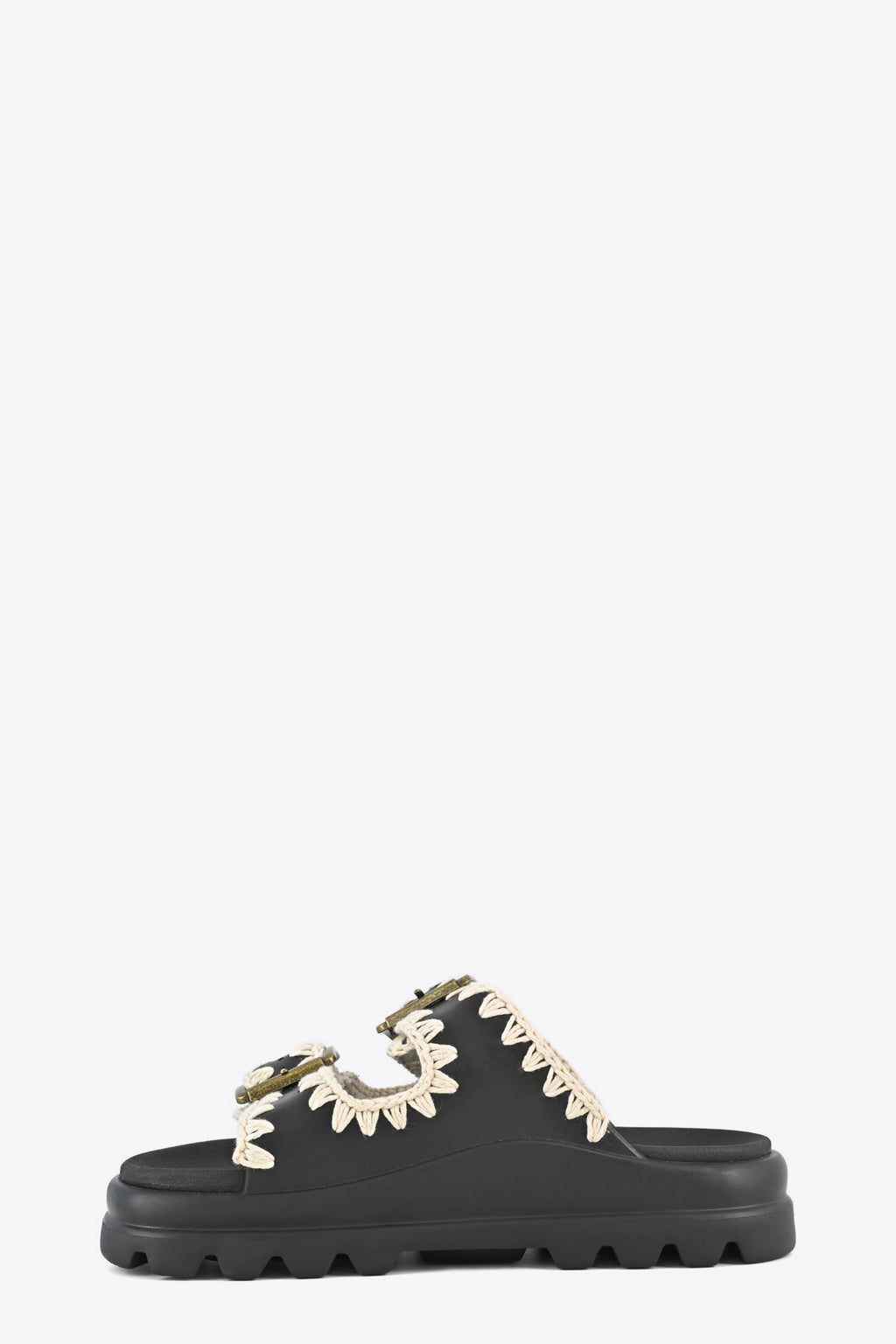 alt-image__Ciabatta-nera-in-gomma-a-due-fasce-con-cuciture-crochet---Eva-One-piece-Slide-Two-Buckles