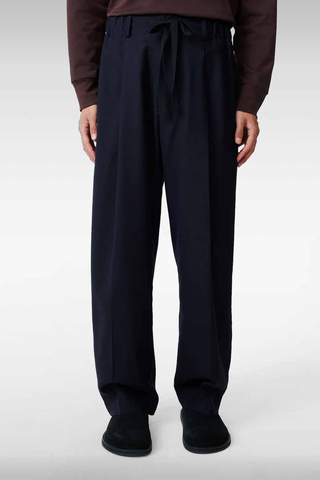alt-image__Pantalone-ampio-in-fresco-lana-blu-navy-con-elastico-in-vita---Noam
