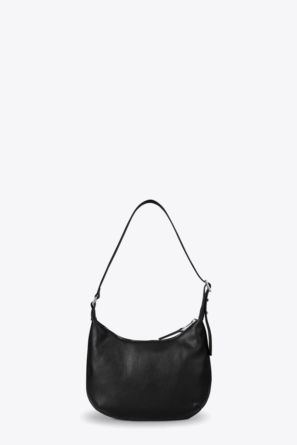 alt-image__Borsa-a-mezza-luna-in-pelle-nera---Safreja-Midi-Bag