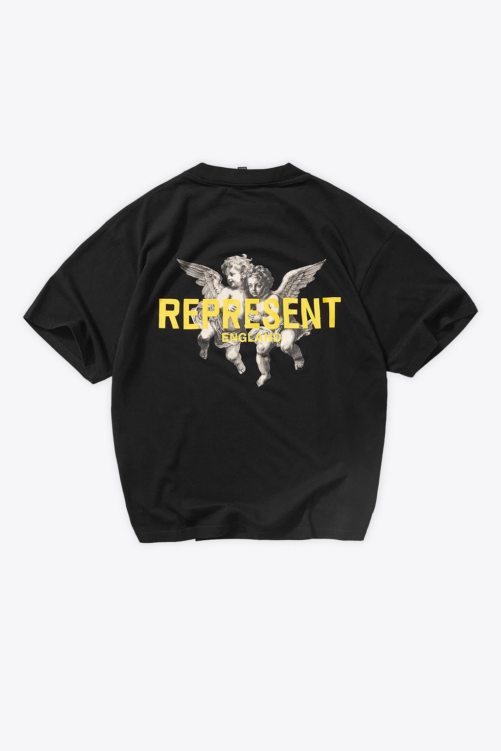 alt-image__T-shirt-nera-in-cotone-con-stampa-grafica-e-logo---Legacy-Cherubs-T-shirt