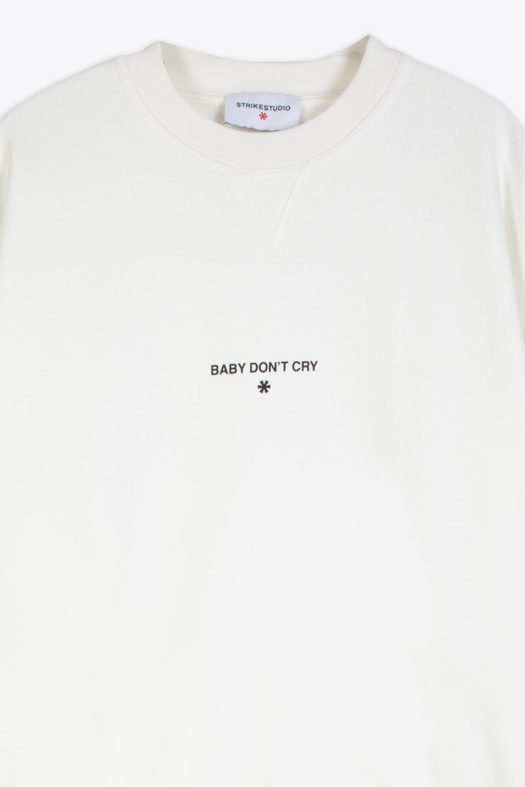 alt-image__Felpa-girocollo-in-cotone-panna-con-slogan-al-petto---Baby-Front-Crewneck