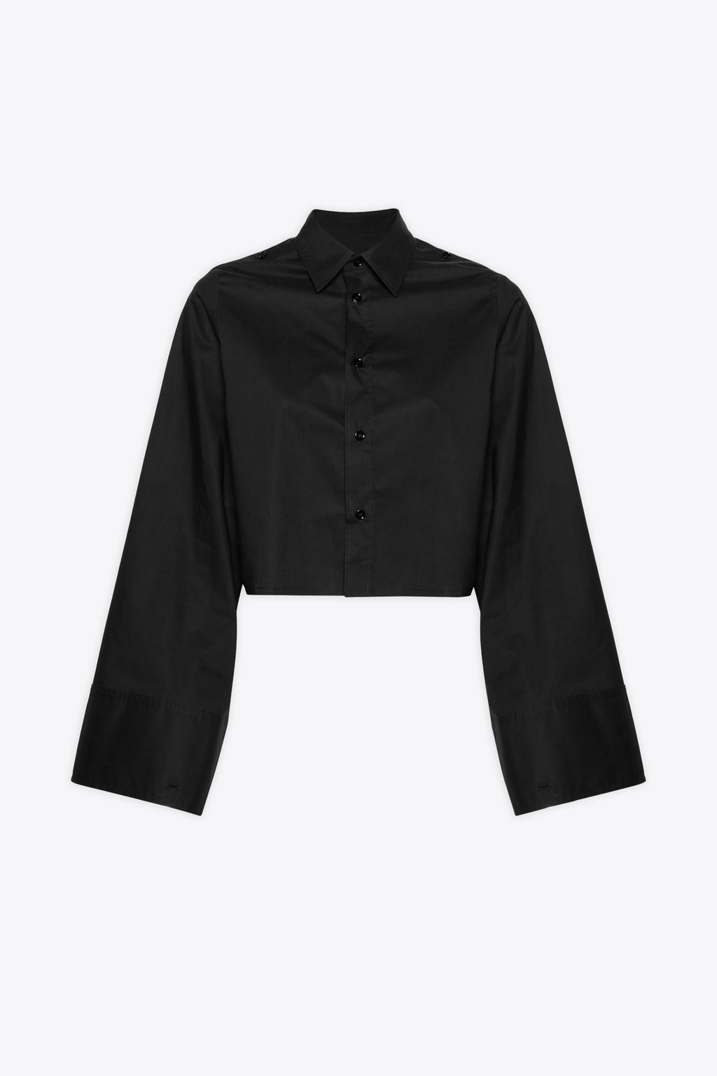 alt-image__Camicia-nera-in-popeline-con-maniche-lunghe-regolabili