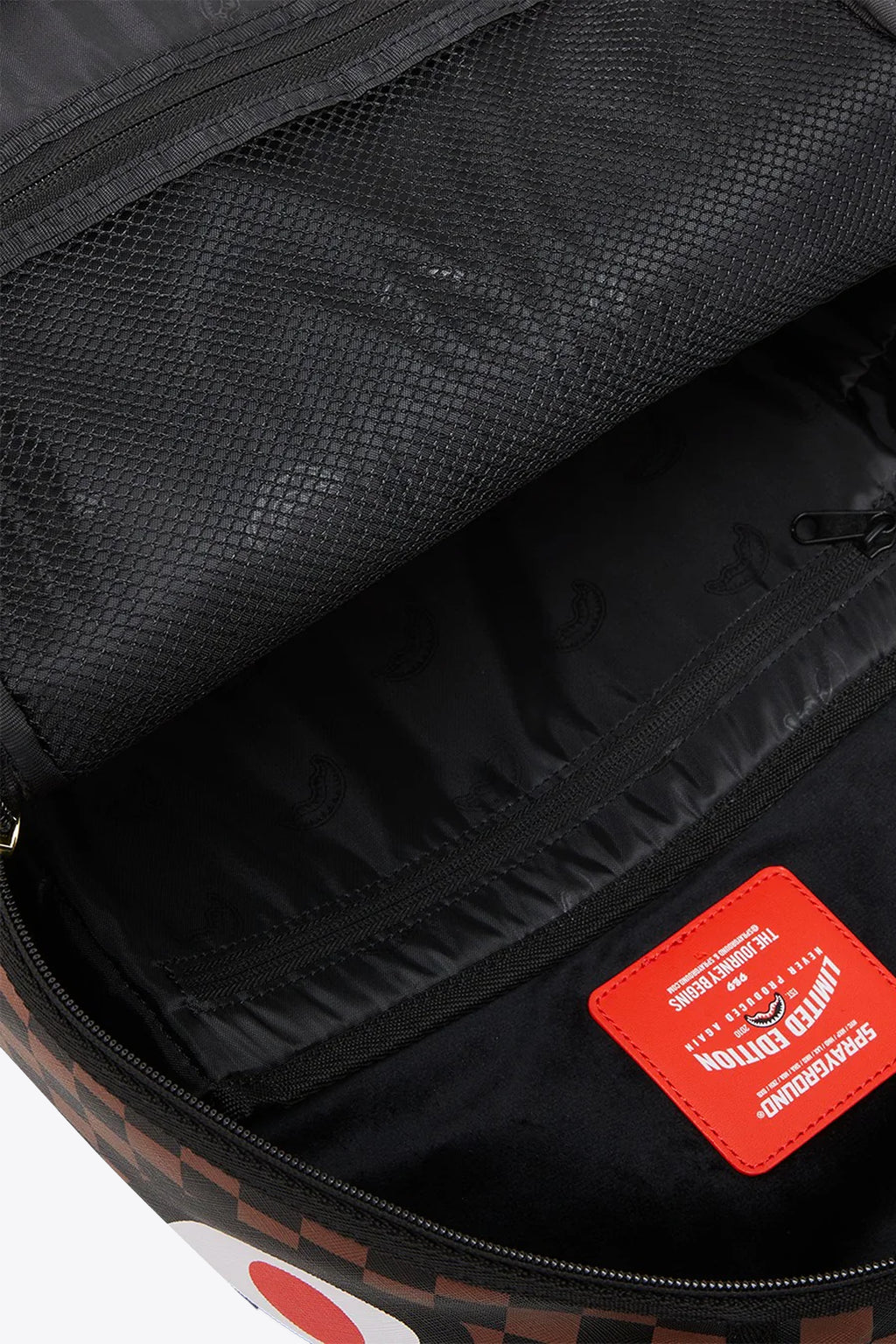 alt-image__Zaino-in-pvc-marrone-e-nero-a-scacchi---Sharks-In-Paris-Lost-&-Found-Backpack