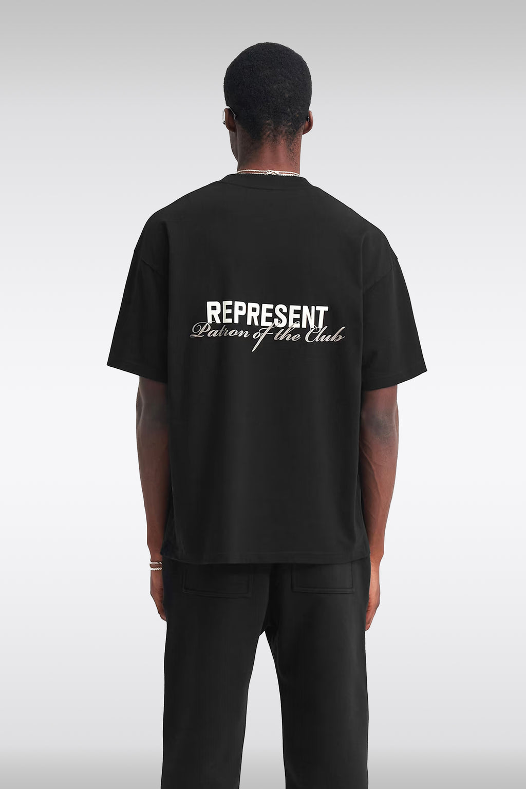 alt-image__Black-cotton-t-shirt-with-chest-and-back-print---Patron-Of--The-Club-T-Shirt