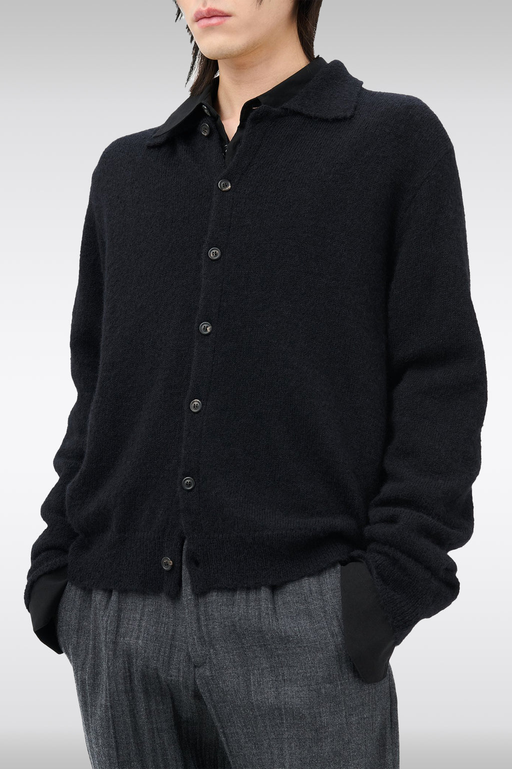 alt-image__Cardigan-nero-in-misto-lana-boxy-fit---Evening-Polo