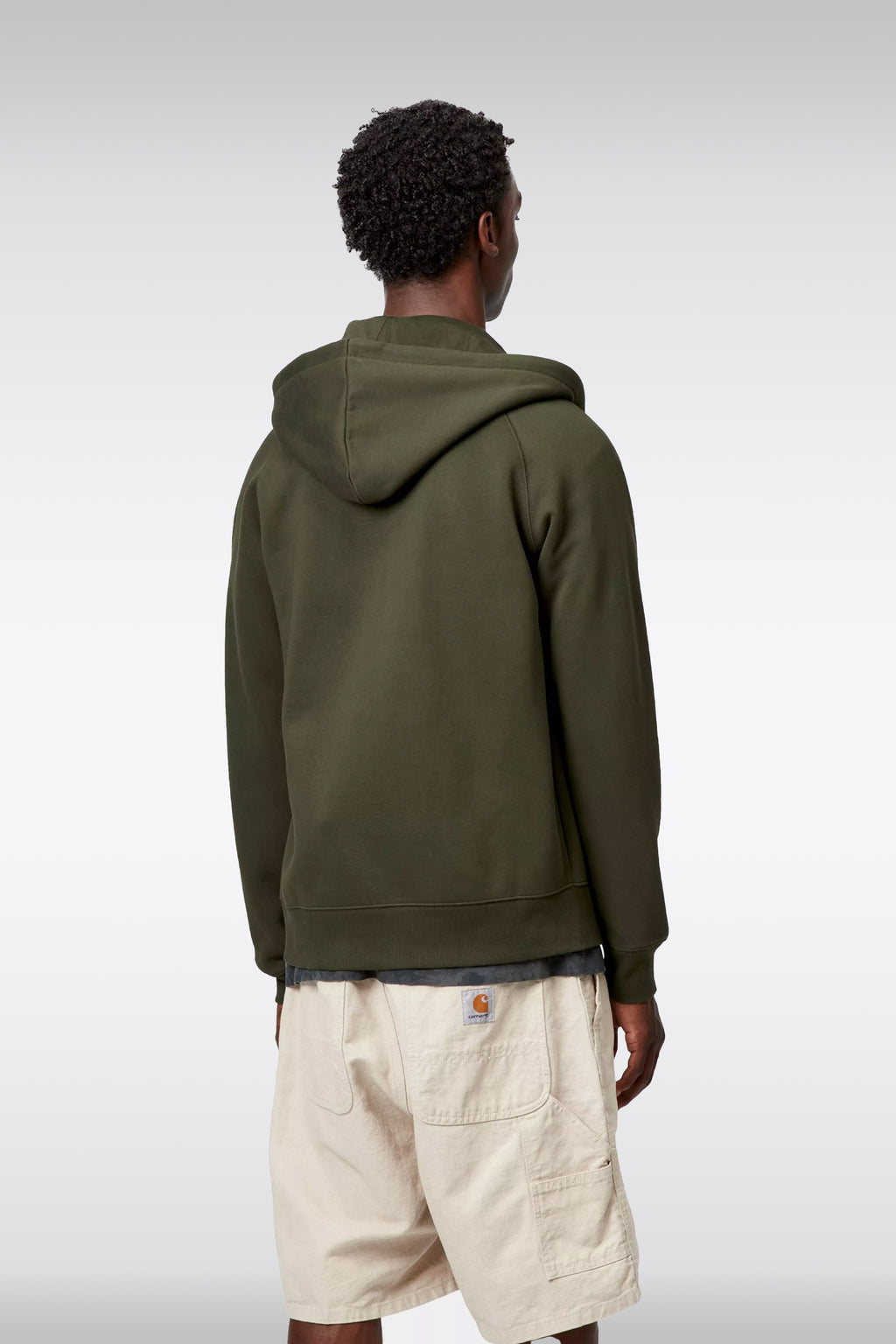 alt-image__Army-green-hoodie-with-zip-fastening---Hooded-Chase-Jacket