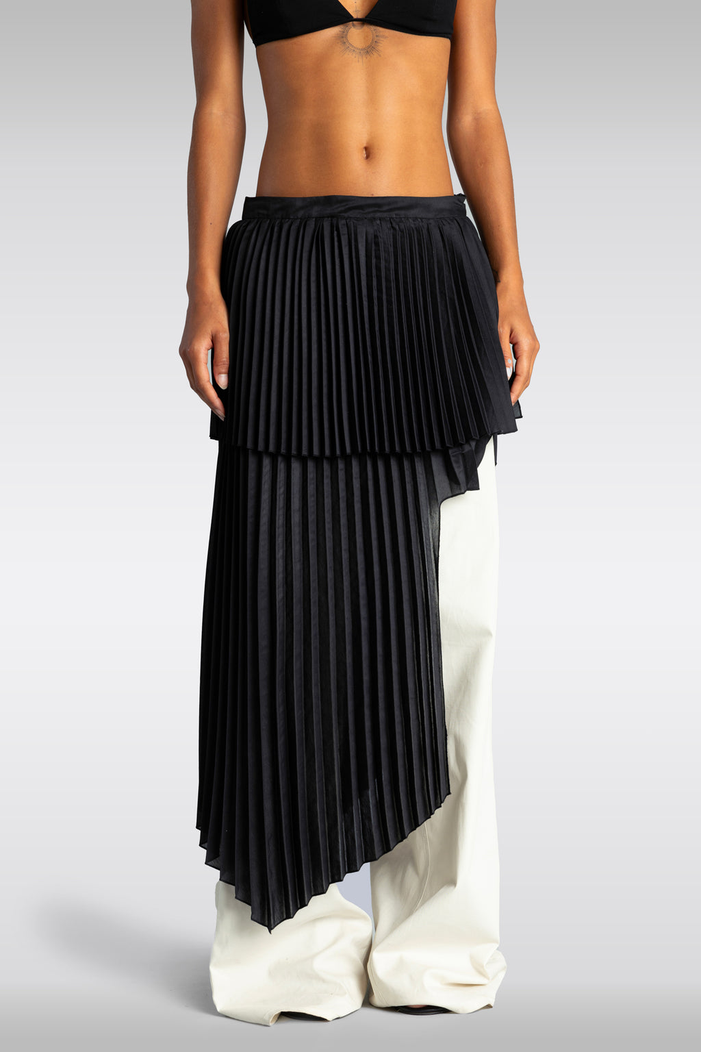 alt-image__PLEATED-DOUBLE-LAYER-ASYMMETRIC-SKIRT-Nero
