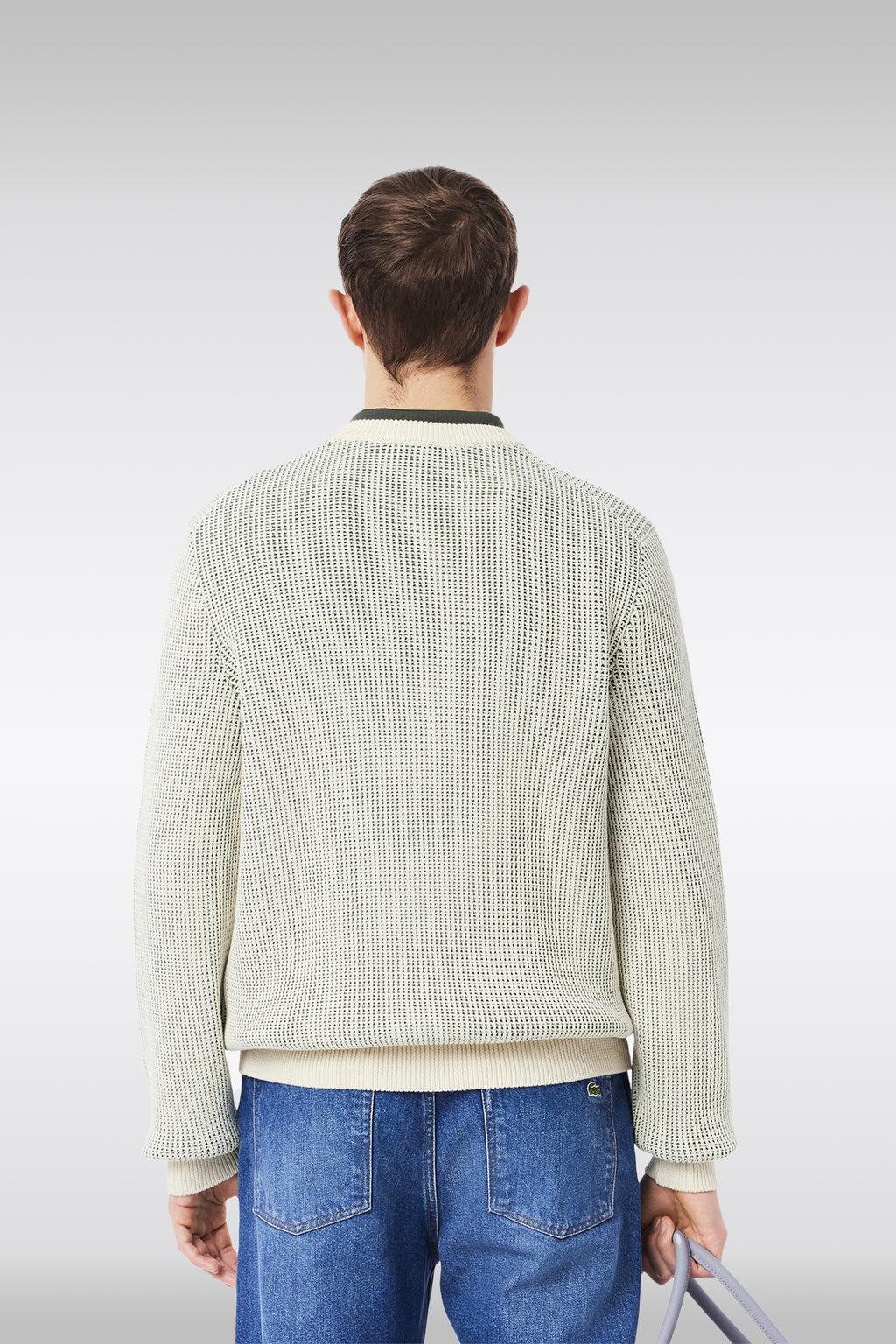 alt-image__Pullover-in-cotone-panna-con-logo-jacquard-frontale
