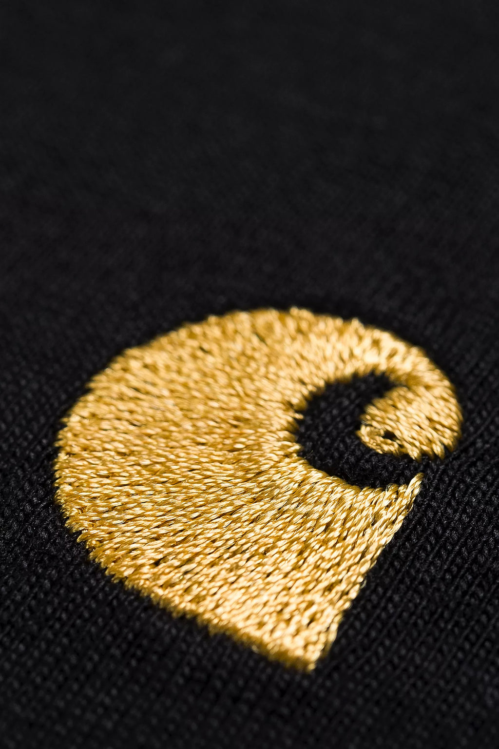 alt-image__T-shirt-nera-in-cotone-con-logo-ricamato-al-petto---S/S-Chase-T-Shirt