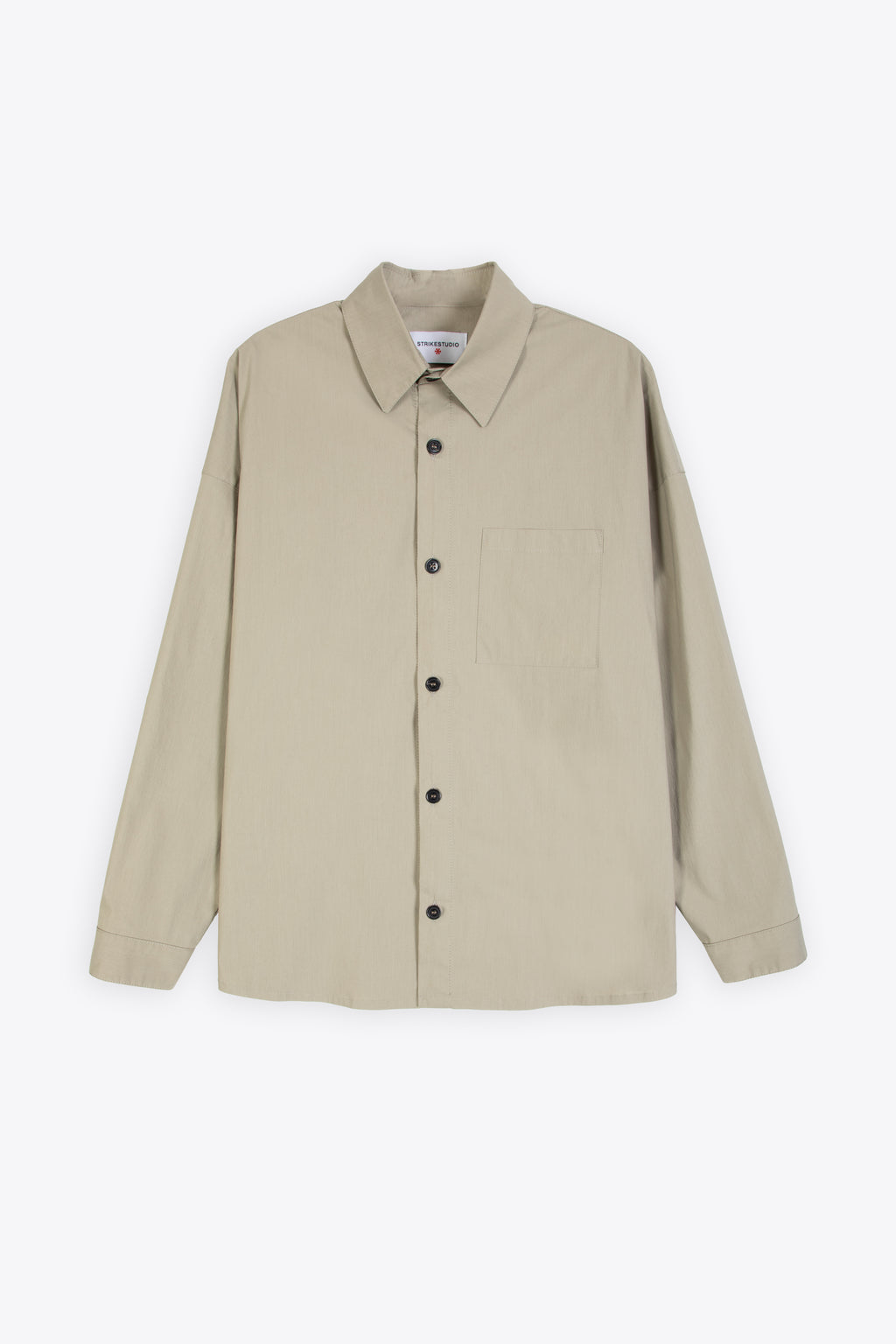 alt-image__Camicia-in-cotone-tecnico-color-kaki-con-maniche-lunghe---Haler