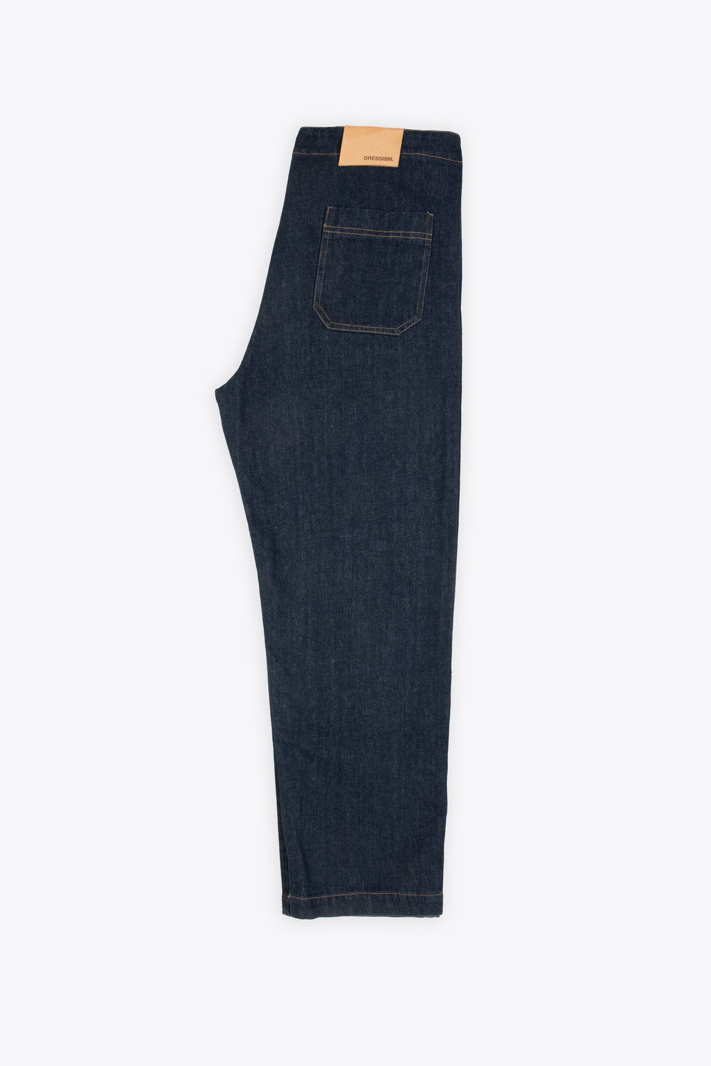 alt-image__Pantalone-in-denim-blu-scuro-con-vita-regolabile-con-bottoni---Size-Free-Pant