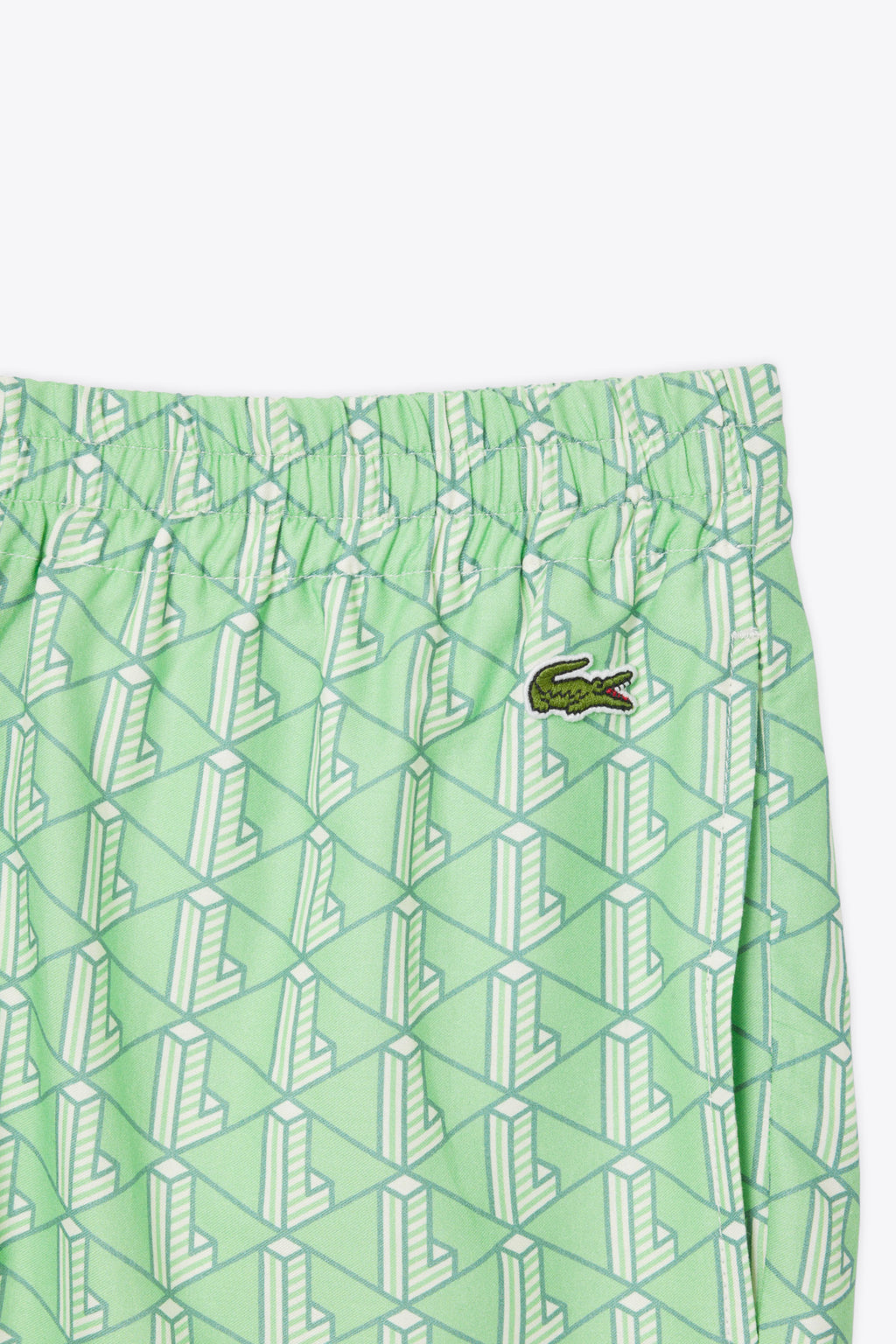 alt-image__Short-in-cotone-verde-chiaro-con-stampa-monogram