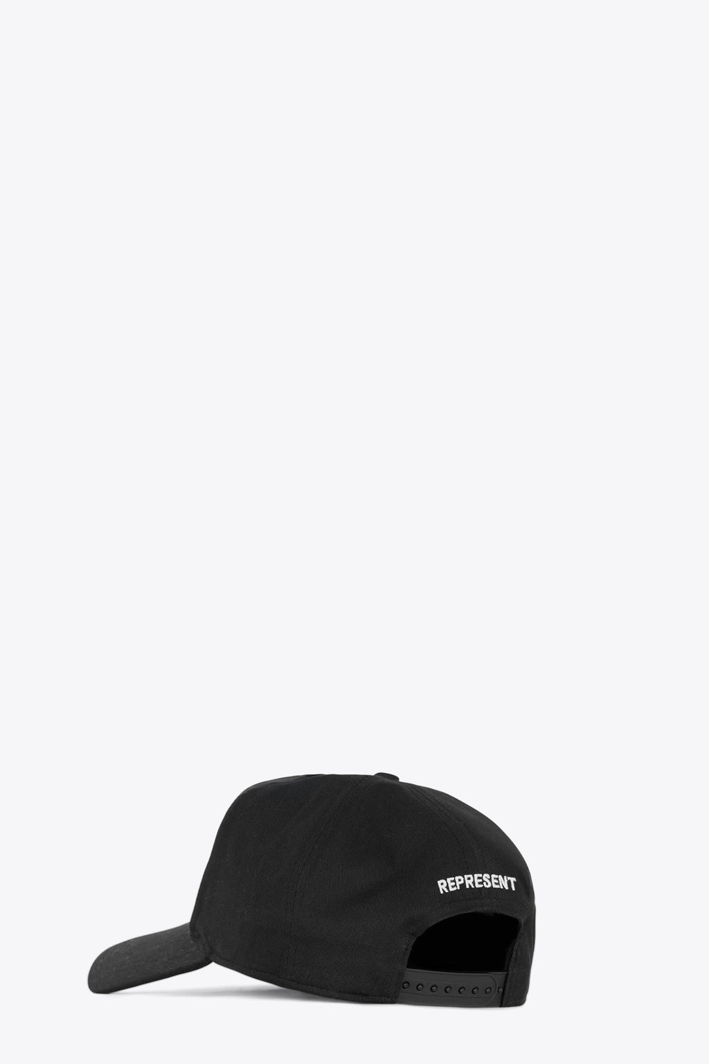 alt-image__Cappello-nero-con-visiera-e-ricamo-frontale---Represent-Crest-Cap