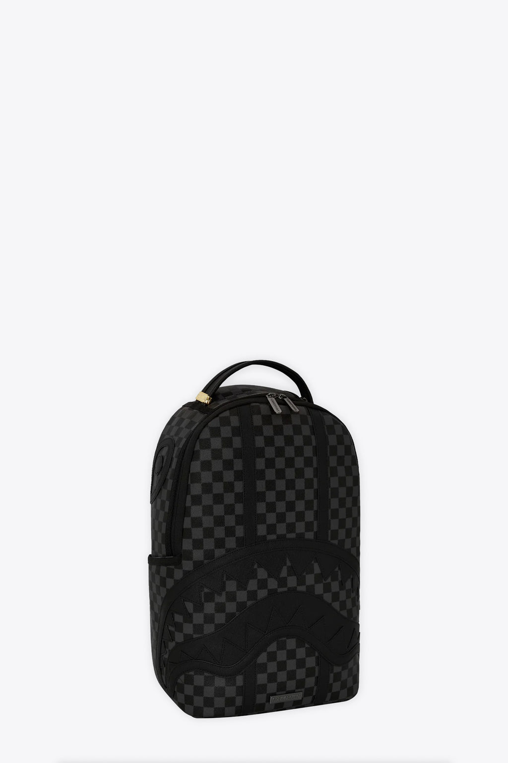 alt-image__Zaino-in-pvc-nero-a-scacchi-con-bocca-shark---Midnight-Chateau-Dlxsv-Backpack
