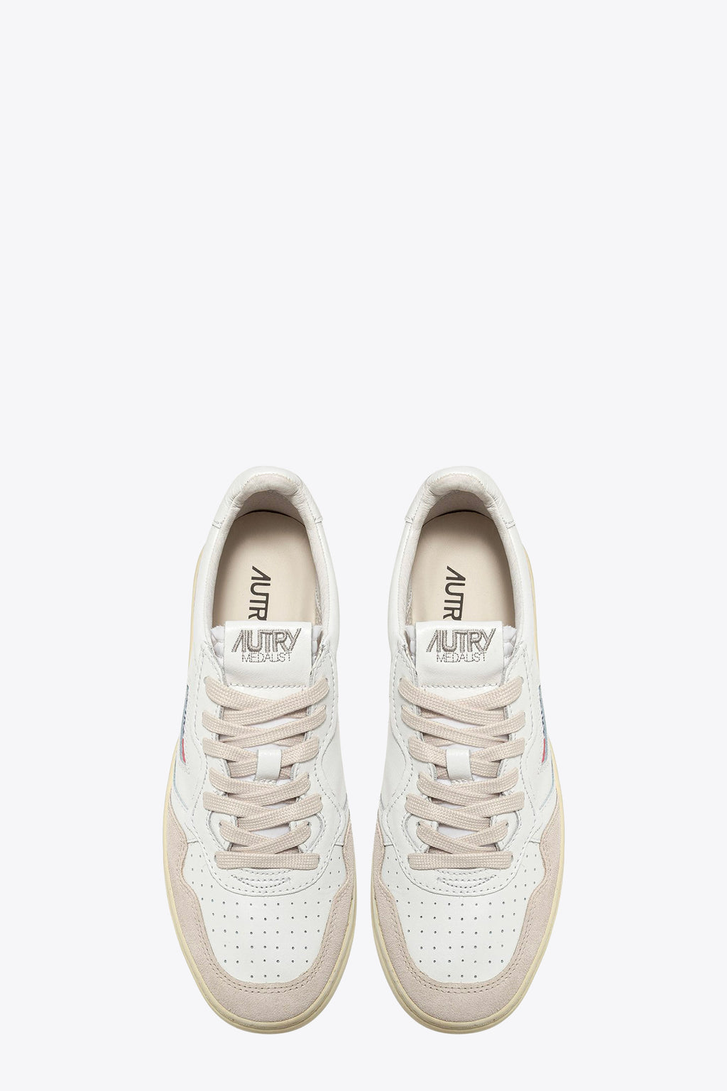 alt-image__Sneaker-bassa-in-pelle-bianca-e-suede-beige---Medalist-Low