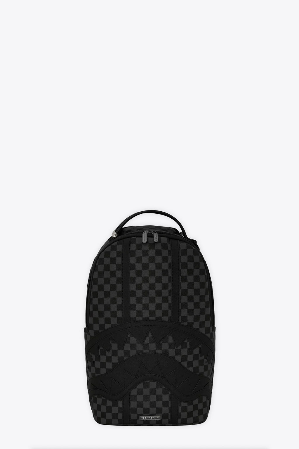 alt-image__Zaino-in-pvc-nero-a-scacchi-con-bocca-shark---Midnight-Chateau-Dlxsv-Backpack