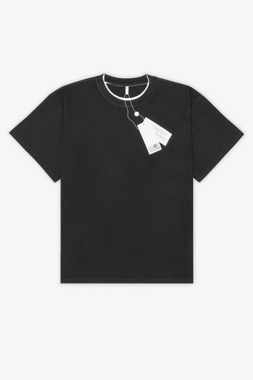 alt-image__T-shirt-nera-e-bianca-in-cotone-con-stampa-trompe-l'oeil