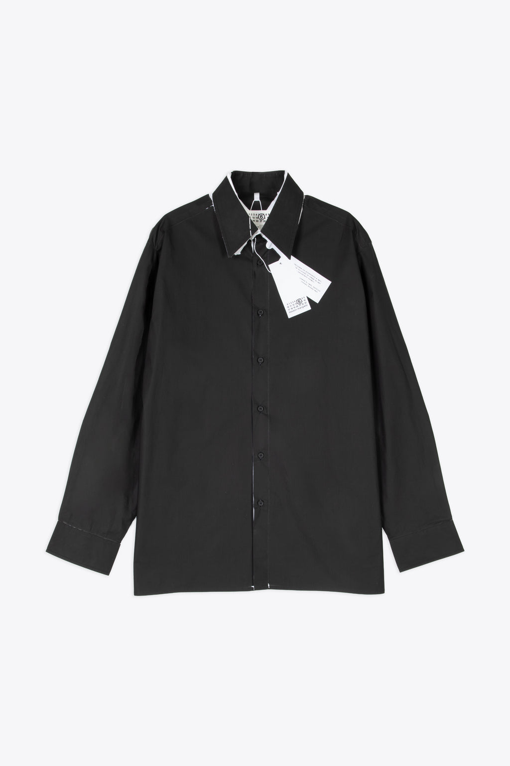 alt-image__Camicia-nera-e-bianca-in-cotone-con-stampa-trompe-l'oeil