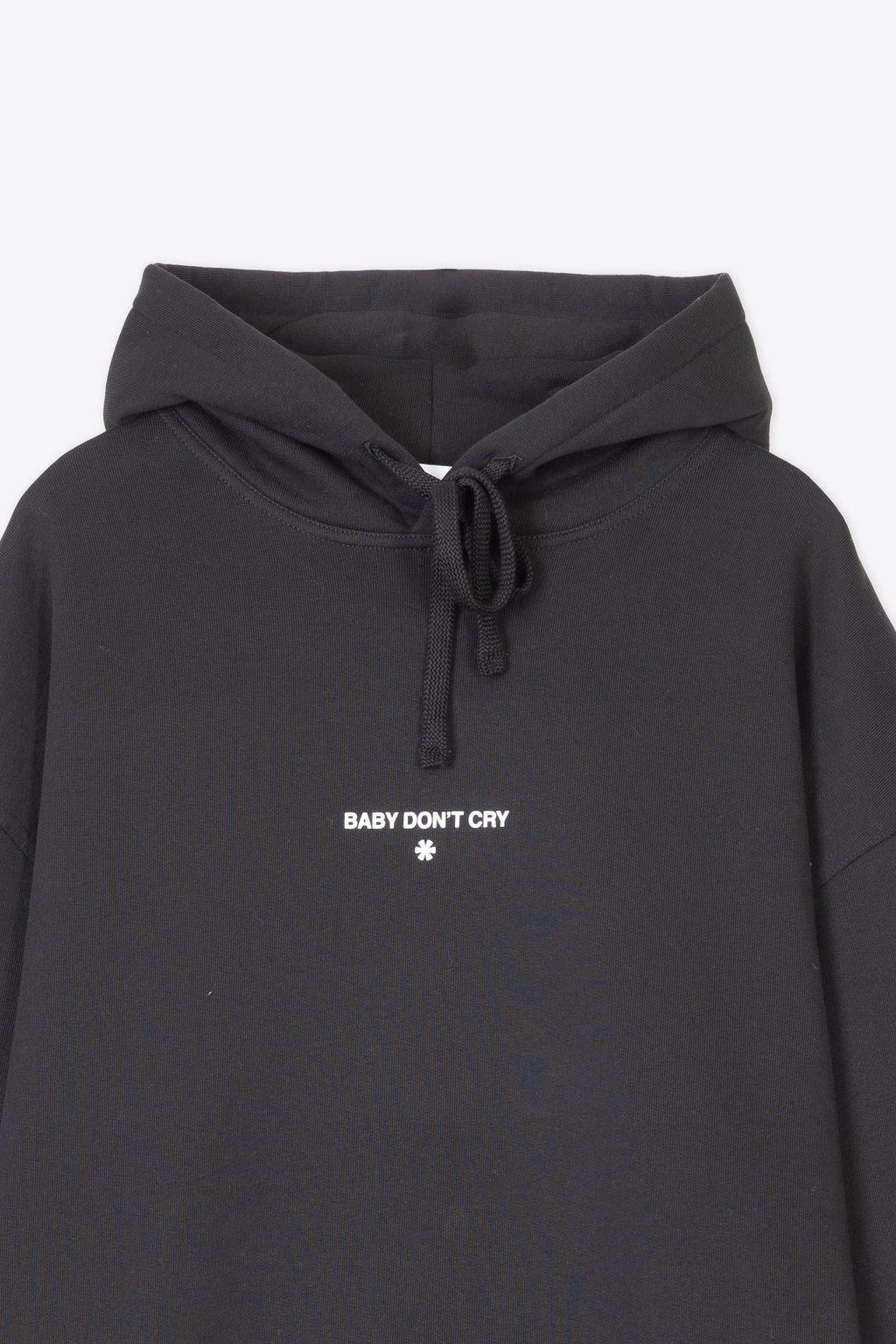 alt-image__Felpa-nera-in-cotone-con-cappuccio-e-stampa-al-petto---Baby-Front-Hoodie