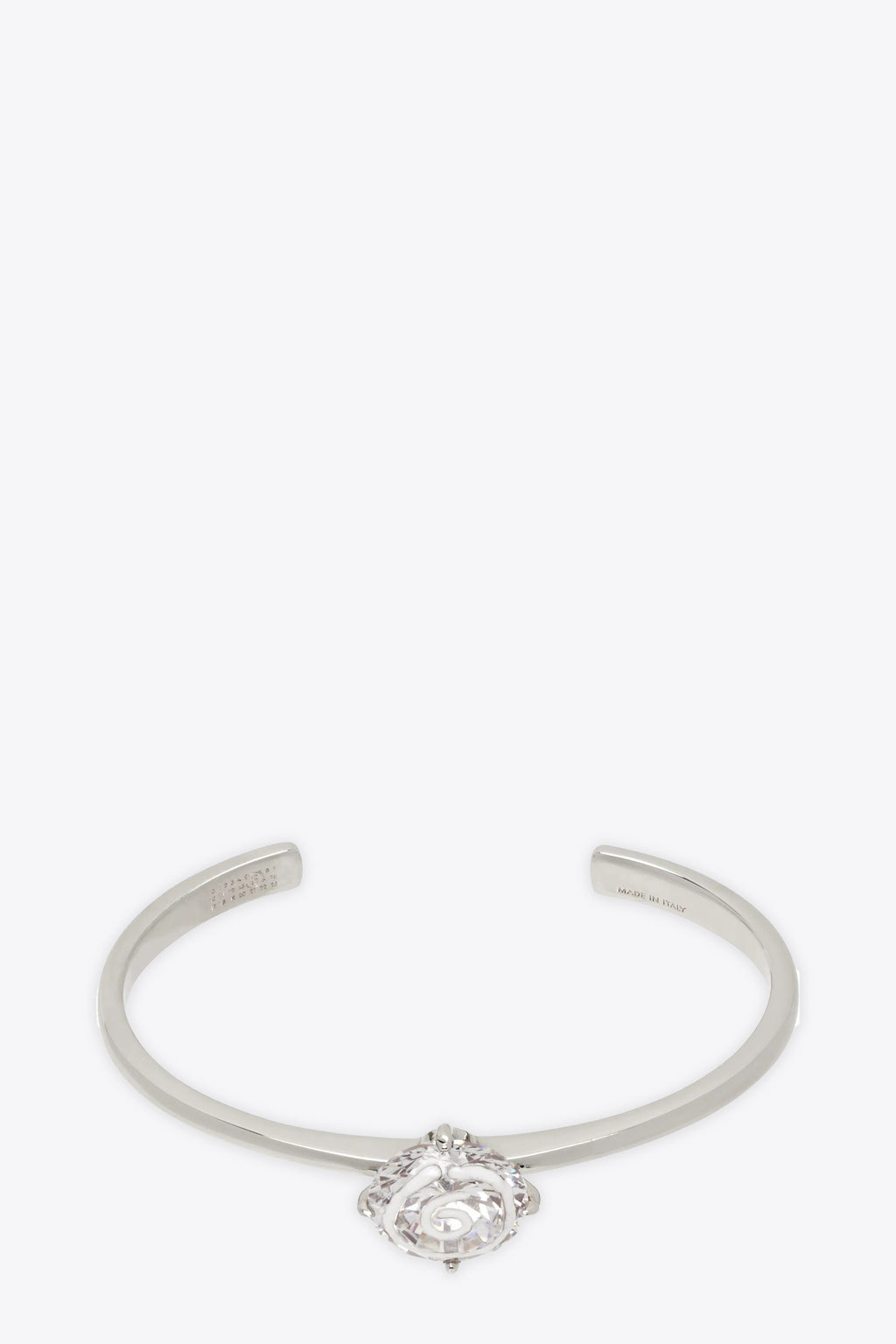 alt-image__Bracciale-rigido-in-ottone-argento-con-strass-e-logo