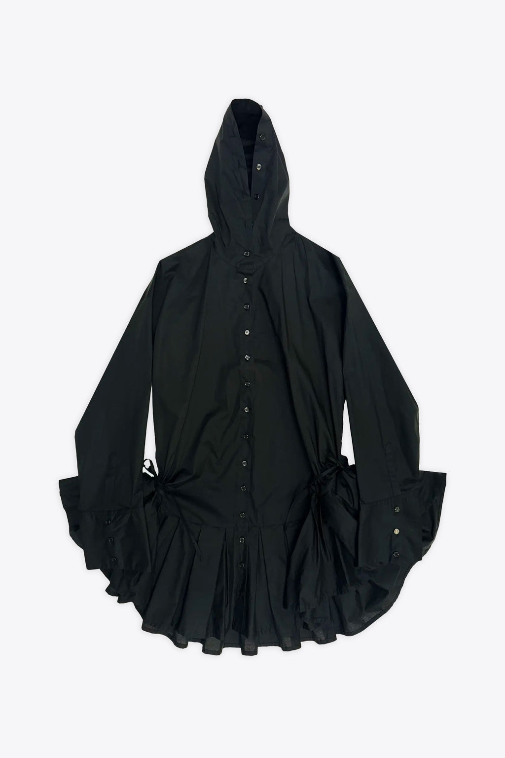 alt-image__Abito-nero-in-popeline-con-cappuccio-e-gonna-a-balze---Ballerina-Shirt-Dress