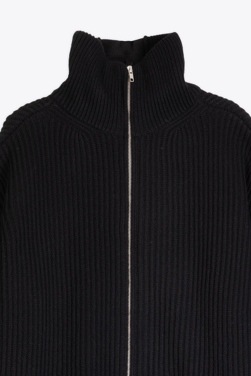 alt-image__Cardigan-nero-oversize-in-lana-a-coste-con-zip