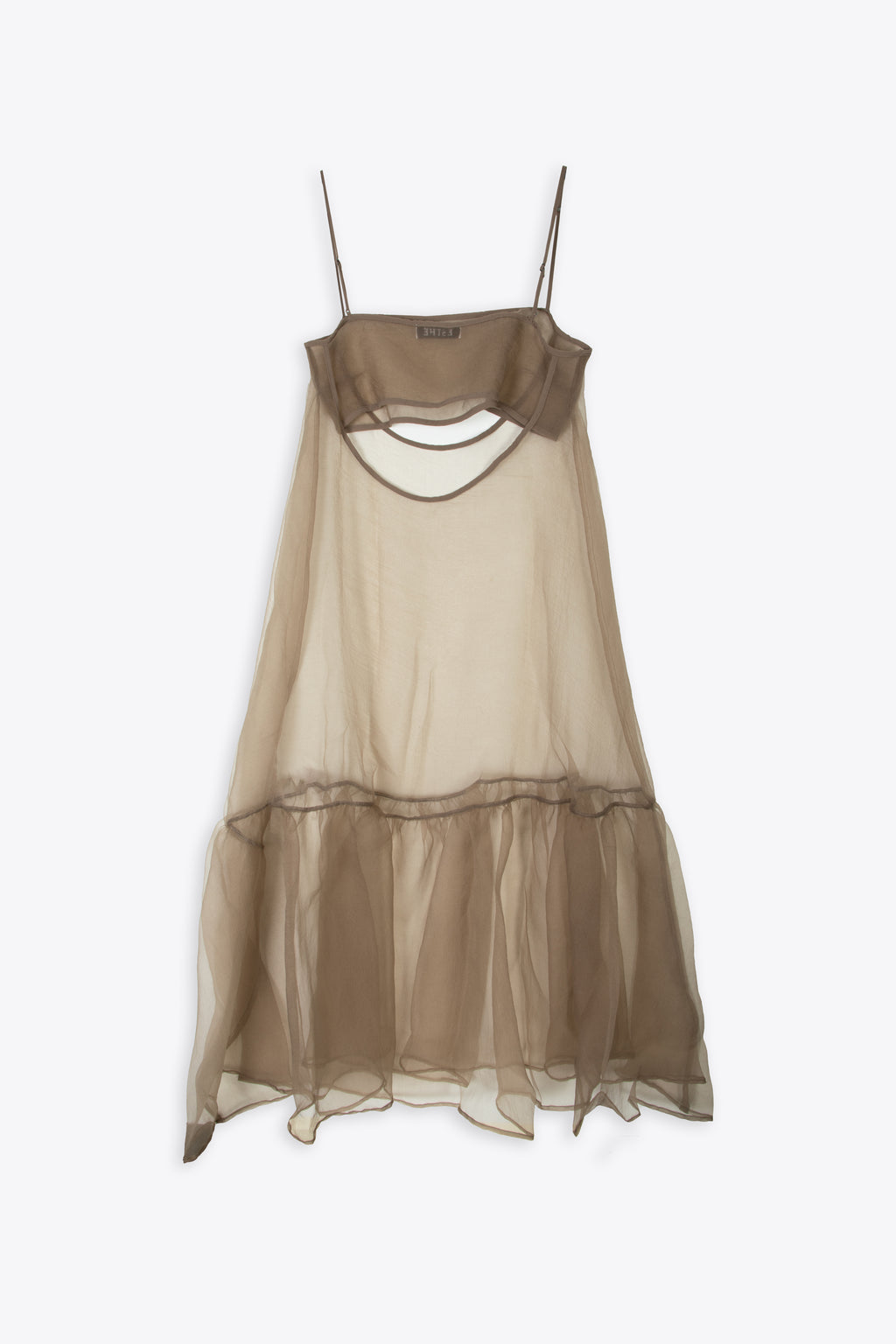 alt-image__Abito-in-organza-marrone-con-dettaglio-cut-out---Cut-Out-Organza-Dress