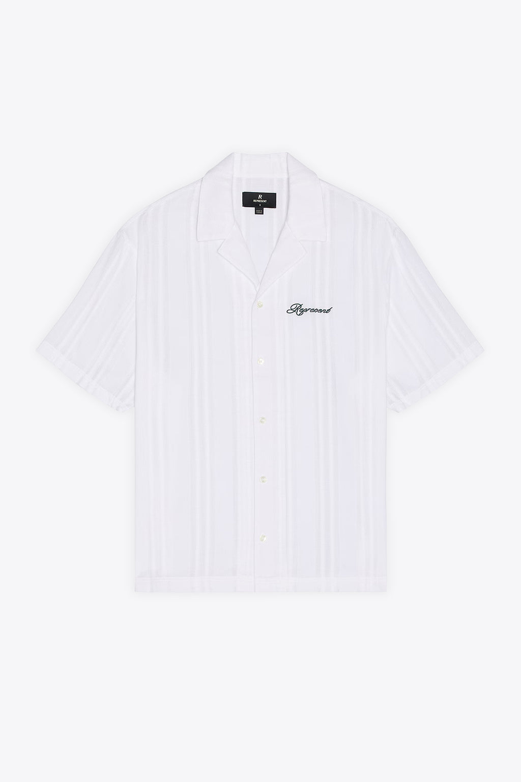 alt-image__Camicia-in-cotone-traforato-panna-con-logo-ricamato-al-petto---Embroidered-Bowling-Shirt